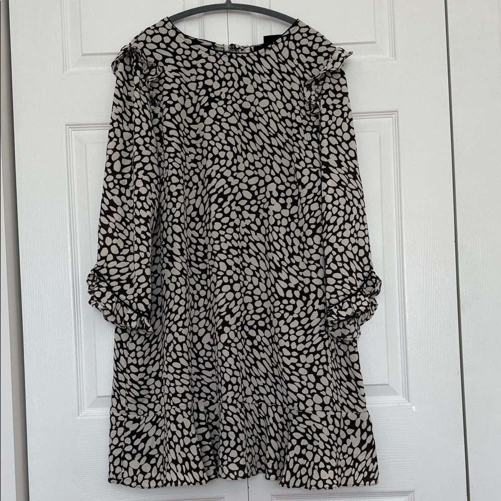 Who What Wear Monochrome Abstract Dress